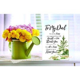 DEXSA To My Dad Wood Plaque with Inspiring Quotes 6"x9" - Elegant Vertical Frame Wall & Tabletop Decoration | Easel & Hanging Hook | Christian Family Religious Home Decor Saying | Made in the USA