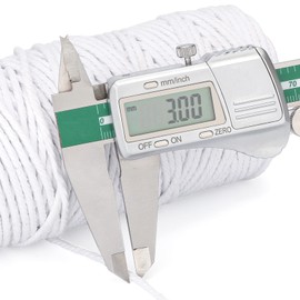 G2PLUS White Macrame Cotton Rope Cord 3MM Craft Cotton Twine String, 100M Durable Bakers Twine for DIY Crafts and Handmade Arts (White)