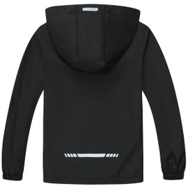 Slwosdlds Boys Girls Waterproof Rain Jacket Lightweight soft lining Kids Windbreaker Hooded Coat Easy to Fold