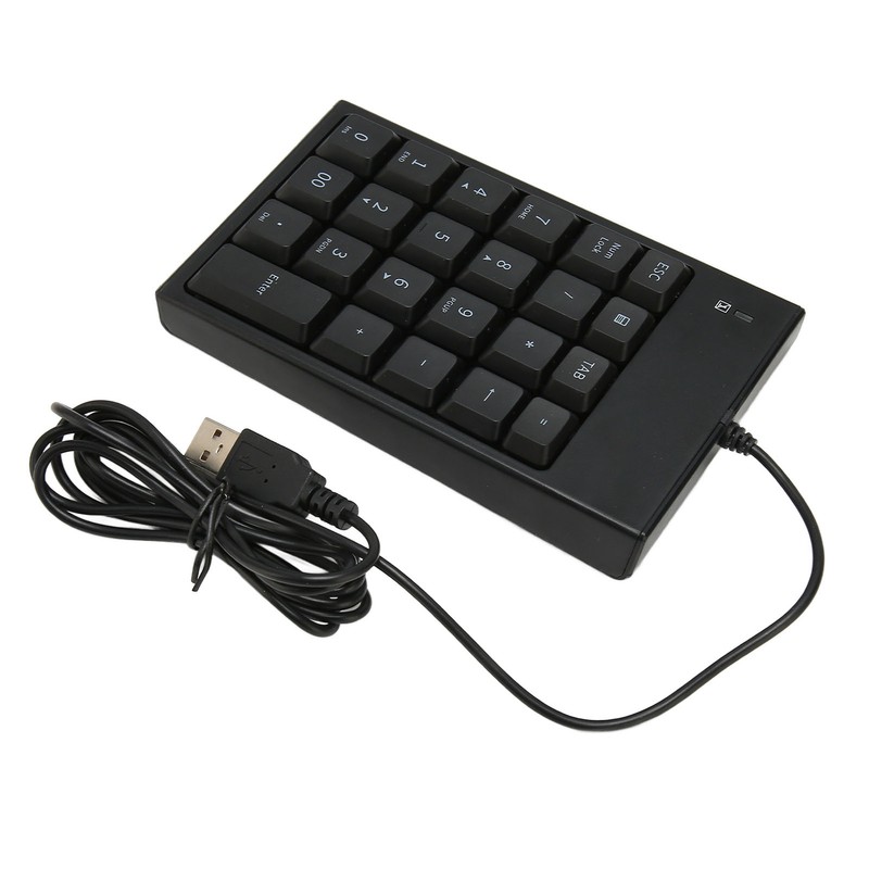 Wired Number Pad 23 Keys 5.9ft Cable USB Plug and