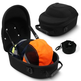 ZJGZF Travel Hat Case for Baseball Caps Hard Cap Carrier with Carrying Handle, Hats Storage Box Shoulder Strap and Luggage Strap Protect Fits 6 Hats, Home Hat Storage