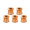Chooee Single/Double Chainring Bolts， M8×6.5mm Bicycle Chainring Bolts&Nuts Set,Orange