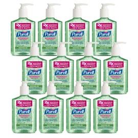 Purell Advanced Hand Sanitizer Soothing Gel with Aloe and Vitamin E- 8 fl oz Pump Bottle (Pack of 12) - 3016-12-CMR