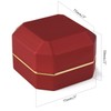 AVESON Luxury Ring Box, Square Velvet Wedding Ring Case Jewelry