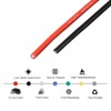 BNTECHGO 14 Gauge Silicone Wire 3 ft red and 3