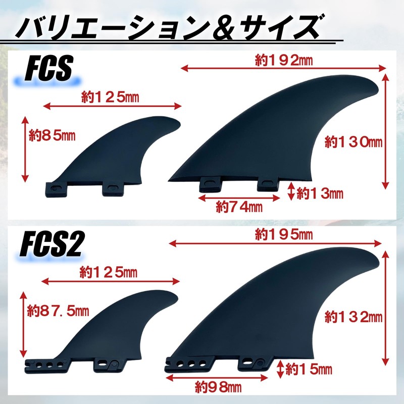 TIGRE BLANC Surf Board Fins Twin Stabilizer Mid Length General