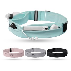 Running Pouch, Non-Shaking, 3 Pockets, Stretchable, Large Capacity, Waterproof, Sweat Proof, 2.9 oz (83 g), Ultra Lightweight, Smartphone Storage, Pet Bottle Storage, Running Pouch, Waist Bag,