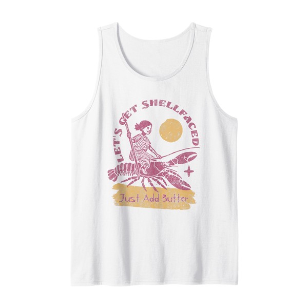 Let's get Shellfaced Funny Crustacean Lobster Girls Trip Tank Top
