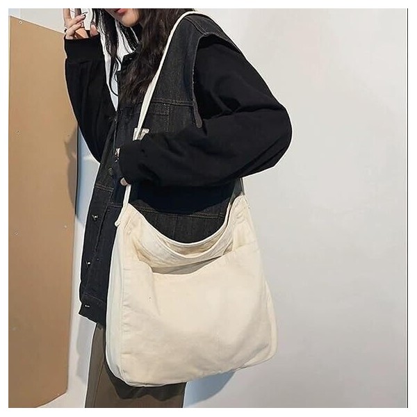 RIVERICH Womens Hobo Large Canvas Shoulder Bag Messenger Bag Travel