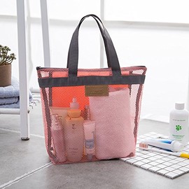 Minicoco Mesh Shower Caddy Bag (Pink)