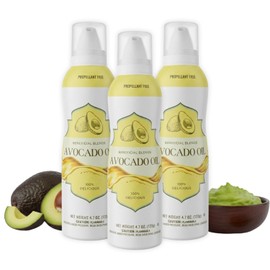 Avocado Oil Non-Stick Cooking Spray, 3-Pack, No Propellants, Baking, Grilling & High-Heat Cooking, Quality Crafted in USA, Net Wt 4.7oz