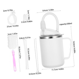 minkissy No Spill Elderly Sippy Cup with Straw Ergonomic Handle Leak Design for Safe Drinking Liquid Diet Cup for Seniors and Patients for Home Hospital Use