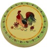 SET OF 4, ROUND STOVE TOP BURNER COVERS. (ROOSTER)