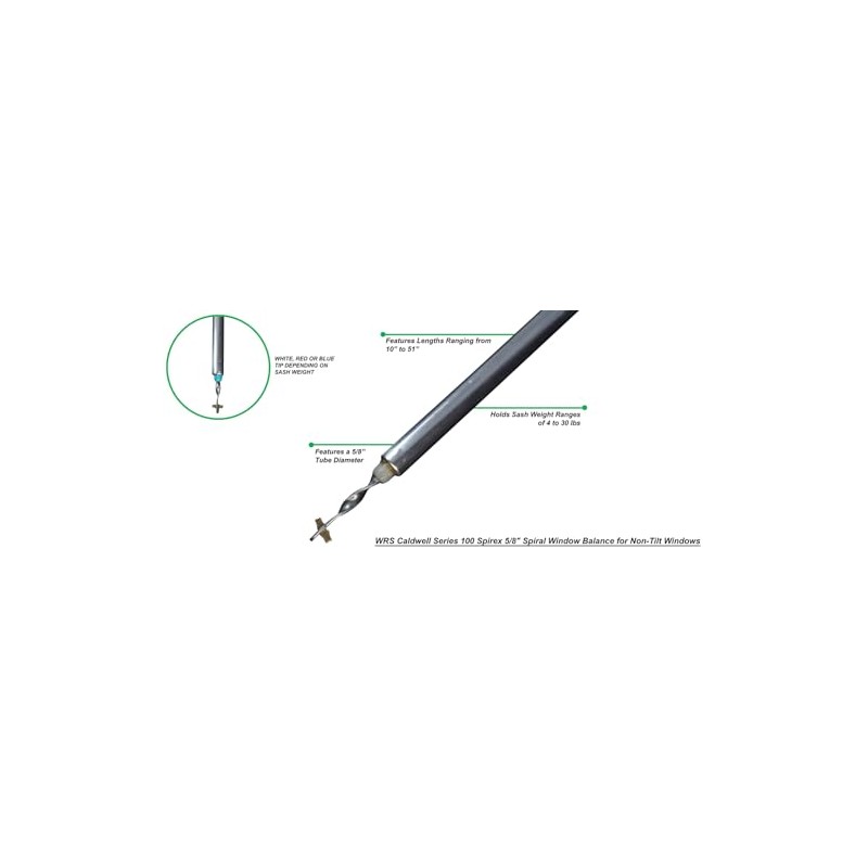 WRS Caldwell Series 100 Spirex 5/8" Spiral Window Balance for