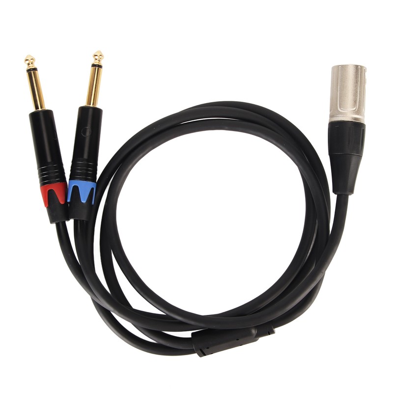 Dual 1/4 Inch to XLR Male Y Splitter Cable XLR