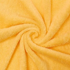 500 GSM Hypoallergenic Cotton Terry Cloth 46” Fabric by The Yard (Yellow, 1 Yard)