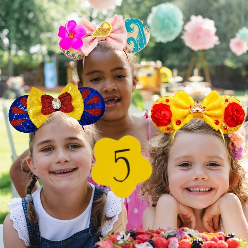 TTBLOCKS Cute Mouse Ears Headband for Girls, Sequin Lovely Headband,