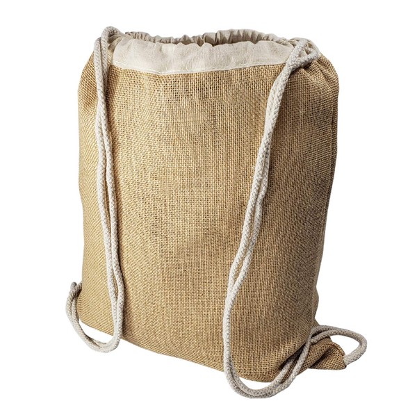Jute Drawstring Backpacks with Soft Cotton Drawstrings Burlap Cinch Sack