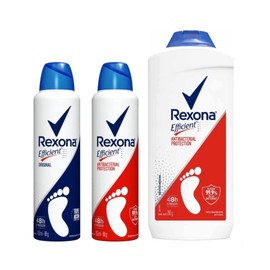 Kit 2 Desodorantes en Aerosol Rexona y  1 Talco para pies vs el mal olor                                                                              