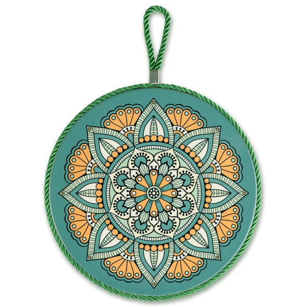 20 cm Ceramic Trivet with Cork Base and Cord for