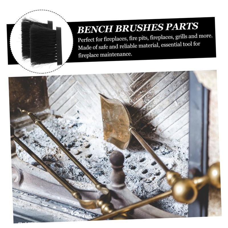 MAGICLULU 2pcs Fireplace Brush Head Replacement for Chimney Cleaning Fireplaces