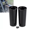 Unbranded +2" Extended Black Fork Cans Boots Covers For Harley