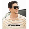 HENGOSEN Sunglasses-for-Men Polarized Mens Sunglasses: Retro Sun glasses with UV