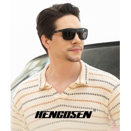 HENGOSEN Sunglasses-for-Men Polarized Mens Sunglasses: Retro Sun glasses with UV Protection for Driving Fishing