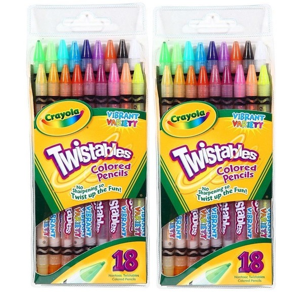 Crayola 18ct Twistables Colored Pencils (2 Pack)