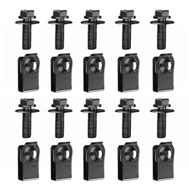hrsyyl 10 Sets M8-1.25 Extruded U Nuts & Body Bolts Fender Bolts Engine Under Cover Splash Shield Guard Body Bolts