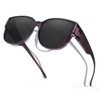 LVIOE Fit Over Glasses Sunglasses Polarised, Cateyes Frame Ladies Wrap