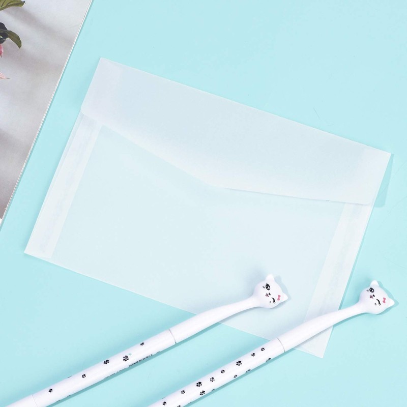 30 Pack Translucent Envelopes 5x7 Clear Invitation Envelopes Translucent Vellum