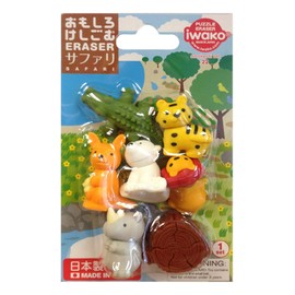 Zestaw gumek do Ĺcierania - Safari