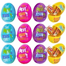 Jesus is Sweet Candy-Filled Plastic Easter Eggs - 24 Pieces