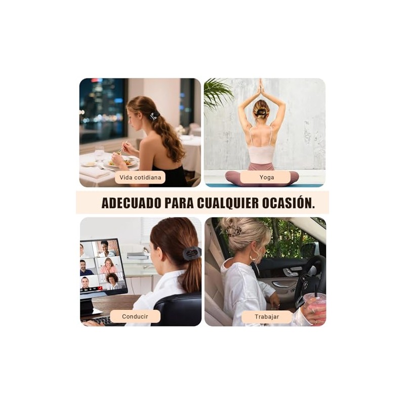 6PCS Horquillas Planas para Cabello, Pinzas para Curvas para Mujeres