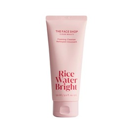 The Face Shop Rice Water Bright Foaming Cleanser, Hydrating Korean Face Wash with Ceramides, Deep Pore Cleansing, All Skin Types, Gentle Skincare, Veg