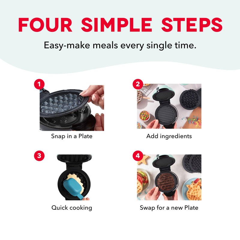 Dash MultiMaker® Mini System Removable Plate Set - Nonstick Replacement
