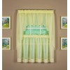 Today's Curtain Emelia Original Voile Tier Pair 30", Yellow, 60"