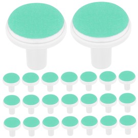 Housoutil Pack of 24 Electric Nail File Baby Replacement Pads, Green Baby Nail File Electric Replacement, Frosted Baby Nail Clippers Blades, Suitable for Standard Baby Nail Files from 12 Months