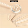 QWORK 5 Pack Glass Stirring Spoons – Crystal Clear Borosilicate