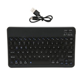 10in Wireless Bluetooth Keyboard Ultra Thin Stable Connection Quiet Waterproof Tablet Laptop Keyboard Black