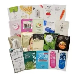 Lote 15 Mascarillas Faciales + Rodillo De Jade + Diadema