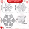 Bucherry 3 Pcs Christmas Wooden Snowflake Decor Rustic Winter Snowflake