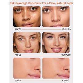 Erinde Crema Iluminadora Correctora del Color de Debajo de Los Ojos, Corrector Facial Resistente al Agua y de Cobertura Total Para Ojeras, Maquillaje de Cobertura Duradera Para Mujeres,#04