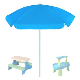Legendcover Water Table Umbrella,Kids Beach Umbrella & Picnic Table Shade,Ideal for Sand Play,Camping,Beach Trips,and Garden Fun.Lightweight Yet Durable.Blue(71" H x 46" D)