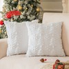 COSIBONO White Christmas Tree Pillow Covers 18x18 inches Set of