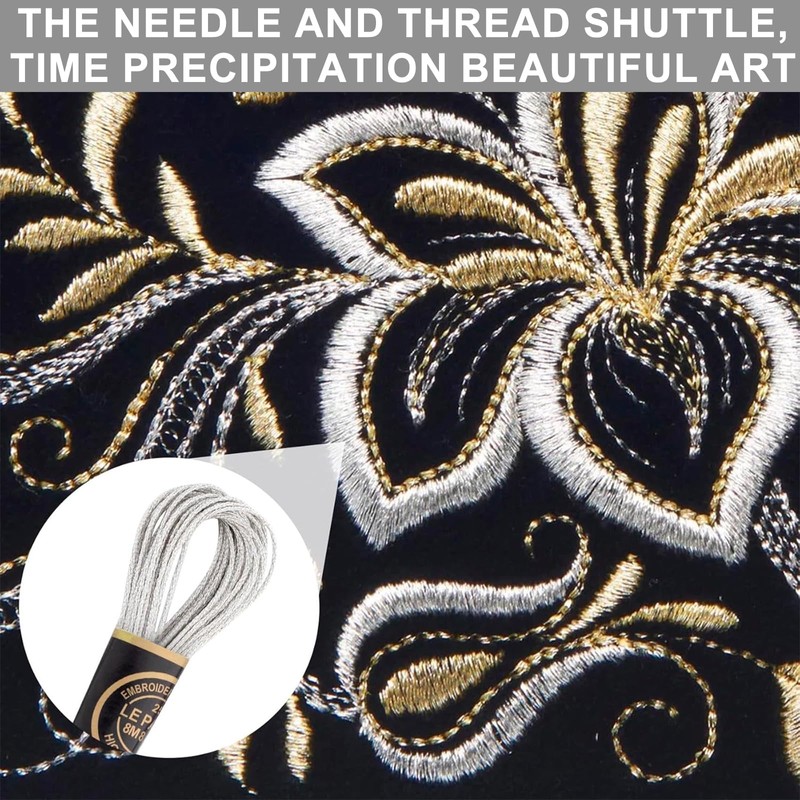 8 Skeins 64M Grey Friendship Bracelet Thread - 6 Strand