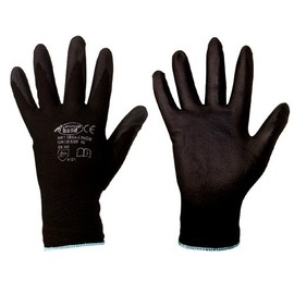 Mechanical Gloves PU Coated Black Size 9