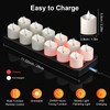 PChero Rechargeable Flameless Candles with Remote Timer & Charging Base,