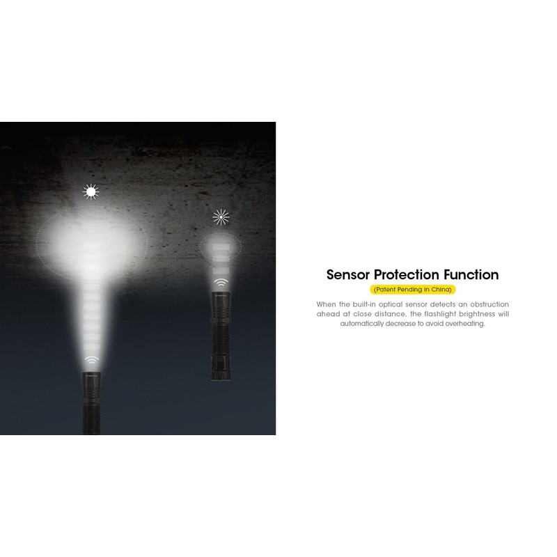 Nitecore EDC33 4000 Lumen LED USB-C Rechargeable Tactical Flashlight, Battery,